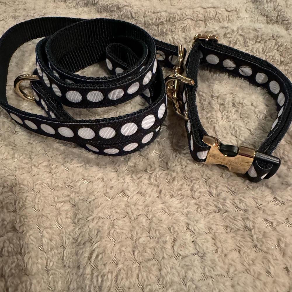 Kate Spade dog collar and leash.   New w/o tags never used.